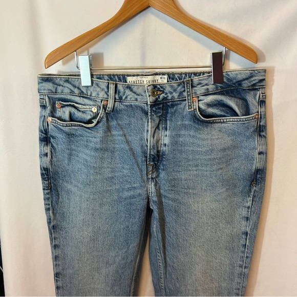 Topman Men’s Light Wash Stretch Skinny Fit Denim Jeans Pants - Picture 4 of 8